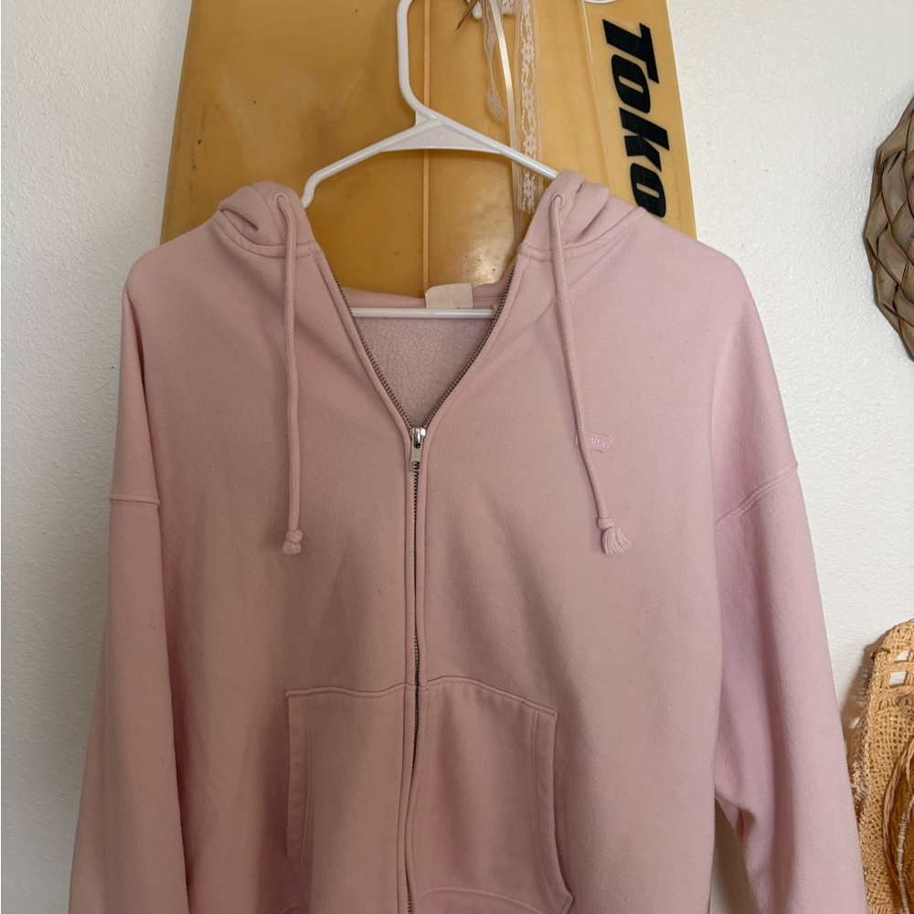 Levi's Light Pink Zip-Up Hoodie
